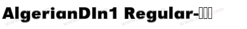 AlgerianDIn1 Regular字体转换